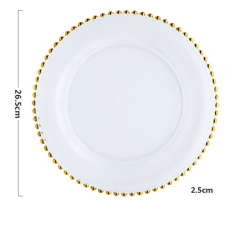 European Gold Plated Ceramic Plate