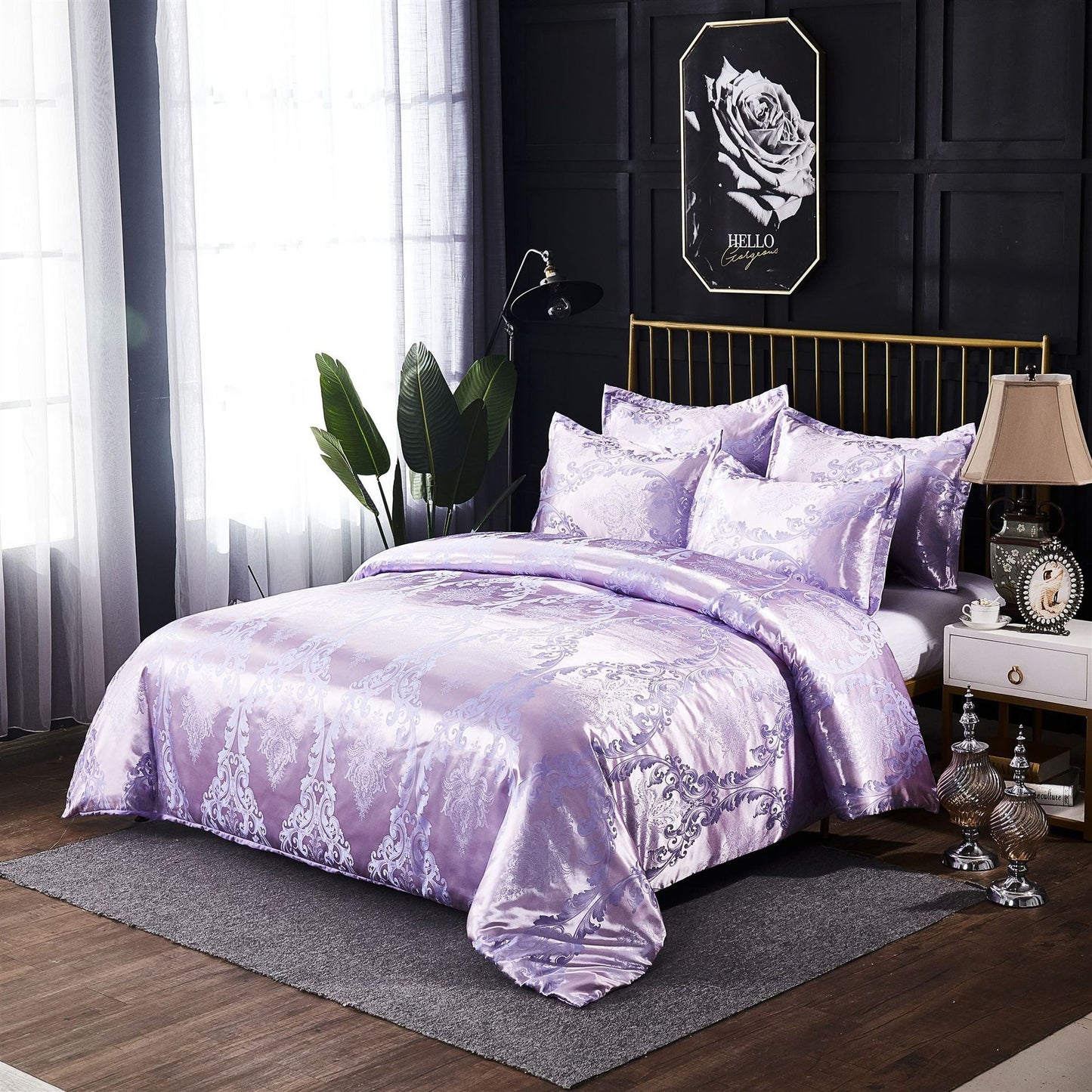 Reactive Print Woven Bedding Set