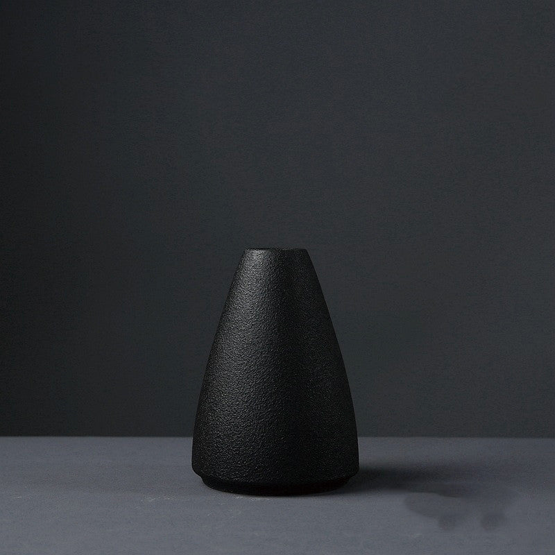 Black Ceramic Vase