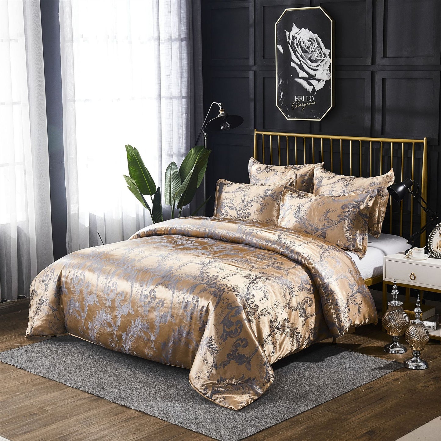 Reactive Print Woven Bedding Set