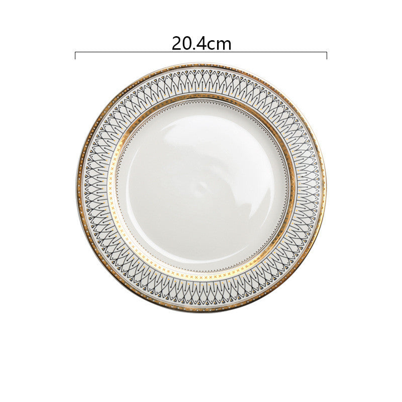 European Gold Plated Ceramic Plate