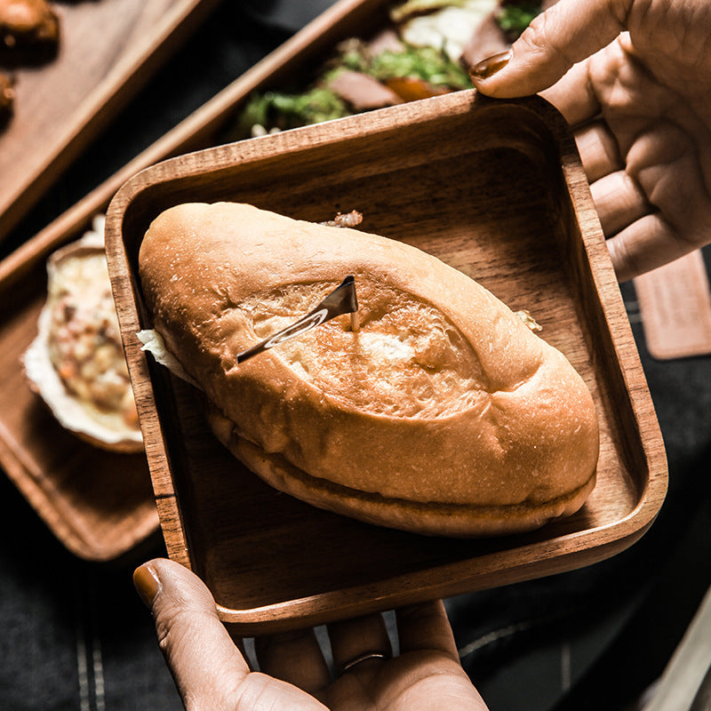 Wooden Western Food Plate