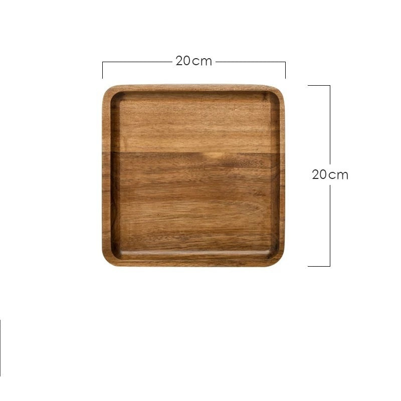 Wooden Western Food Plate