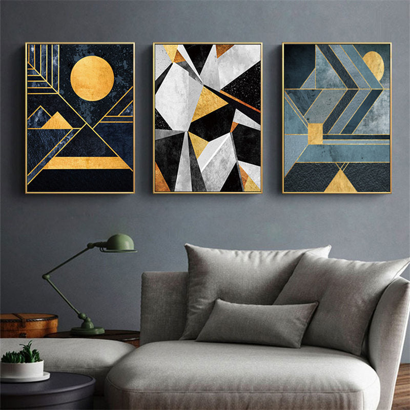 Nordic abstract geometric decorative painting