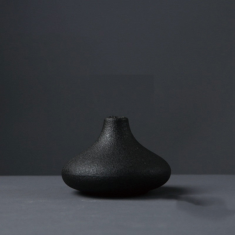 Black Ceramic Vase