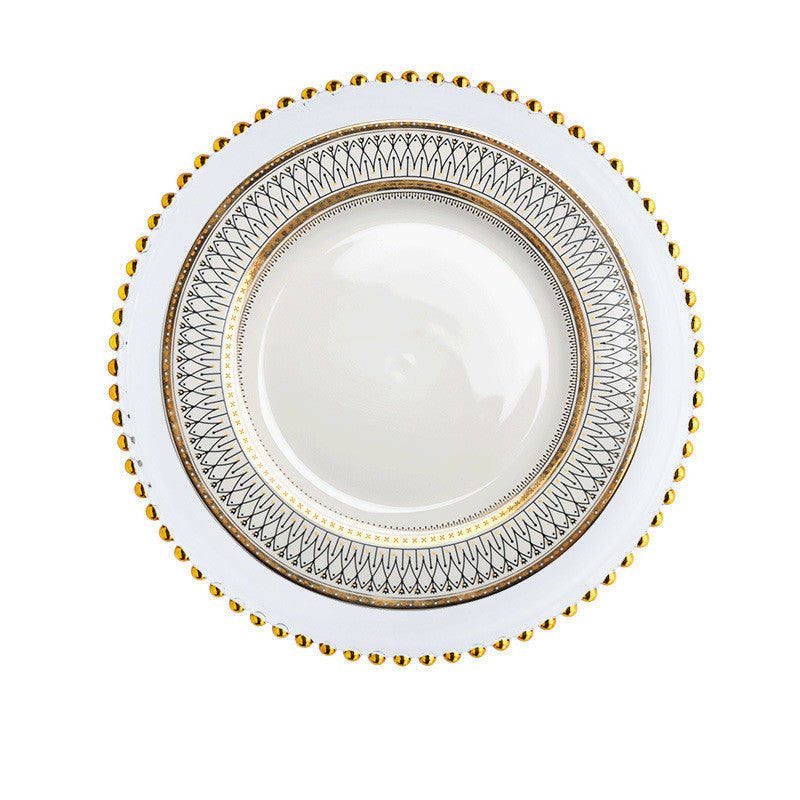 European Gold Plated Ceramic Plate