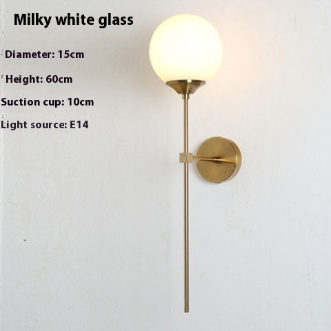 Glass Bedside Wall Lamp