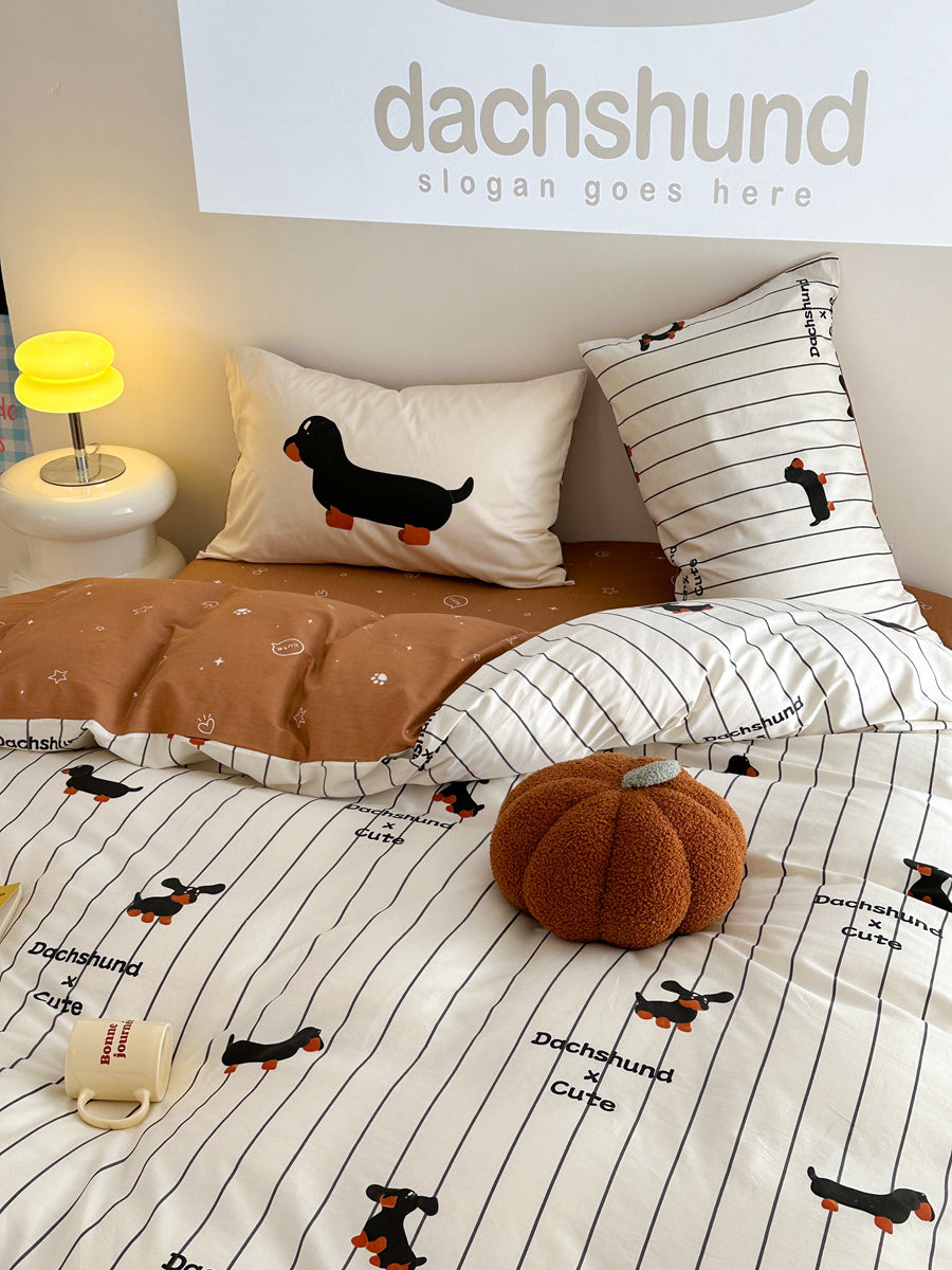 Cartoon Puppy Bedding Set