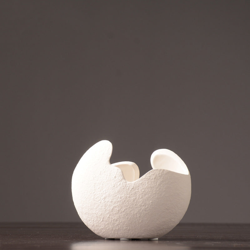 Simple white ceramic vase