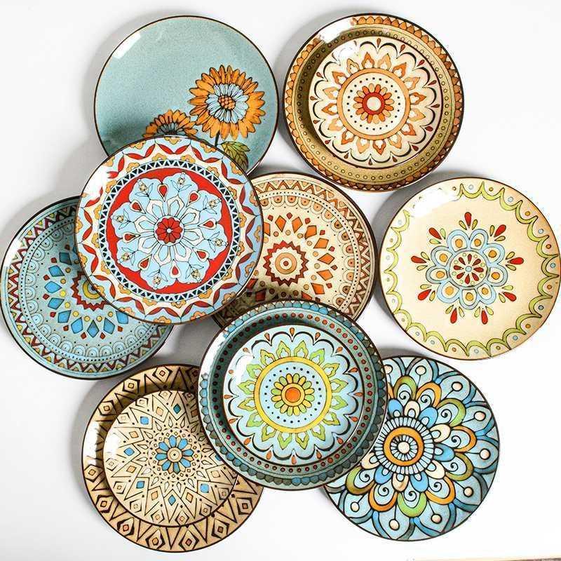 Hand-Painted Ceramic Plate