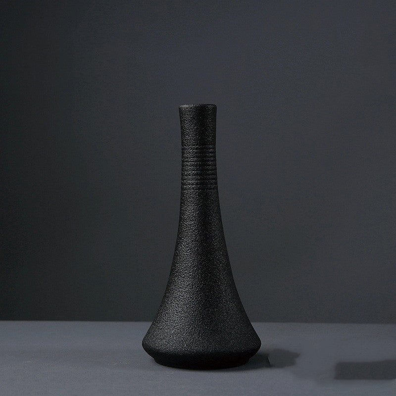 Black Ceramic Vase