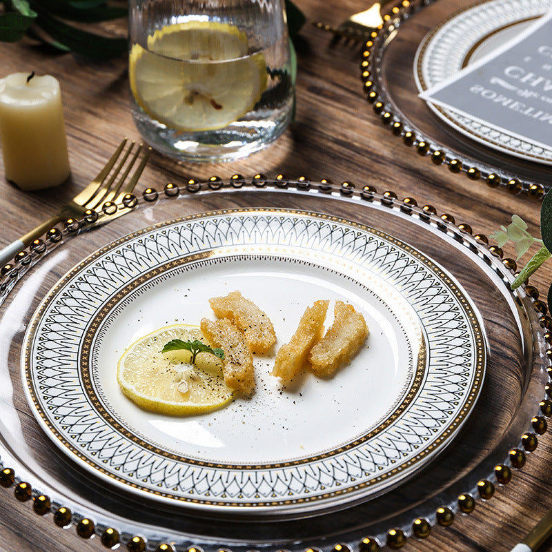 European Gold Plated Ceramic Plate