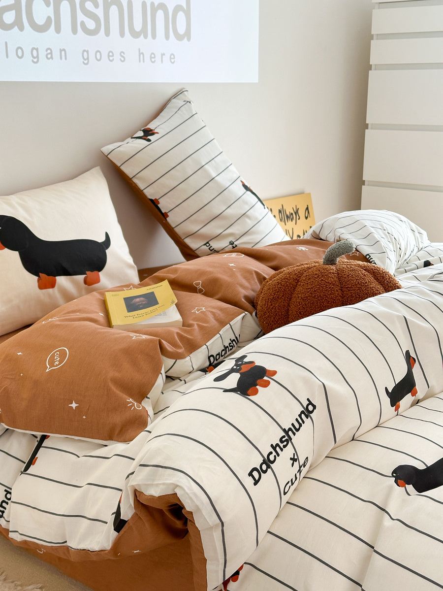 Cartoon Puppy Bedding Set