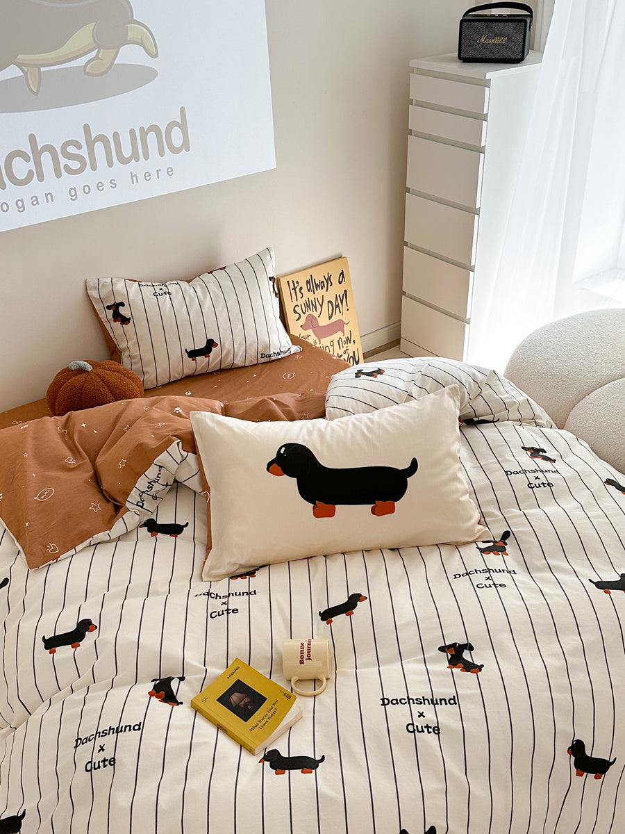 Cartoon Puppy Bedding Set