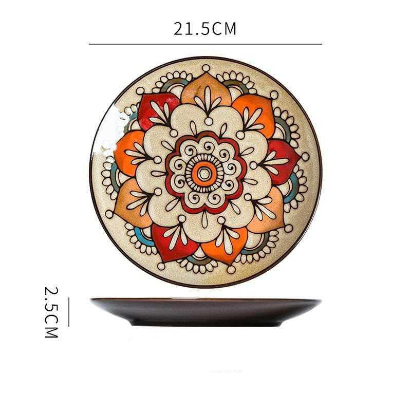 Hand-Painted Ceramic Plate