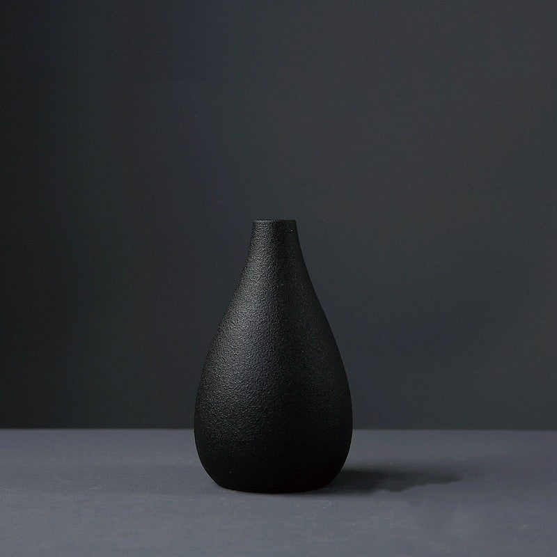 Black Ceramic Vase