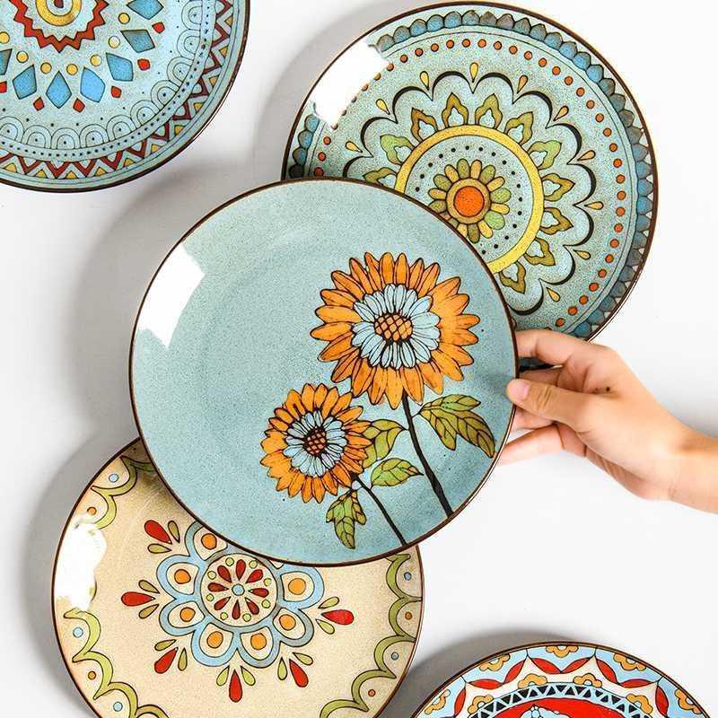 Hand-Painted Ceramic Plate