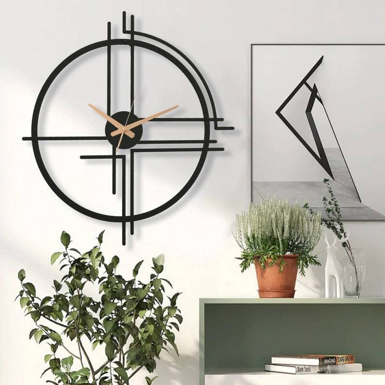 Oversized Geometric Wall Clock