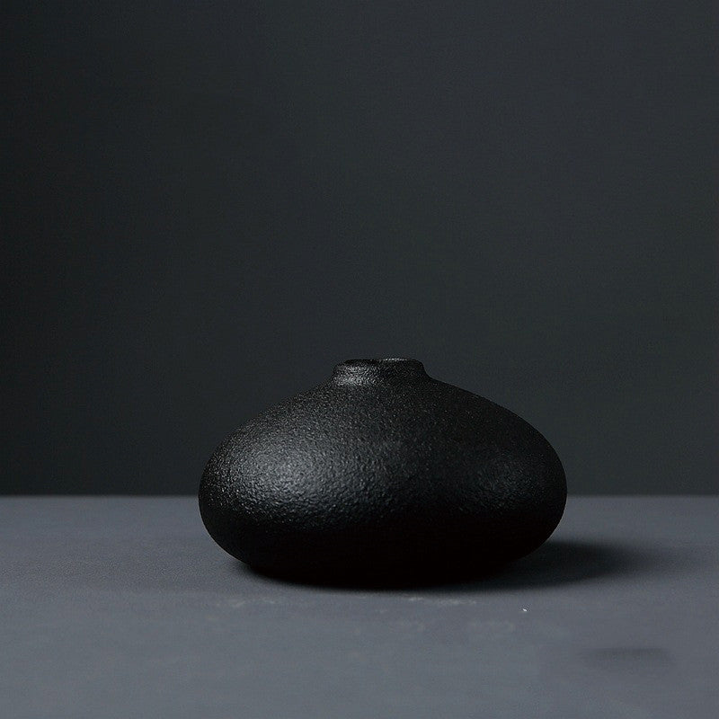 Black Ceramic Vase