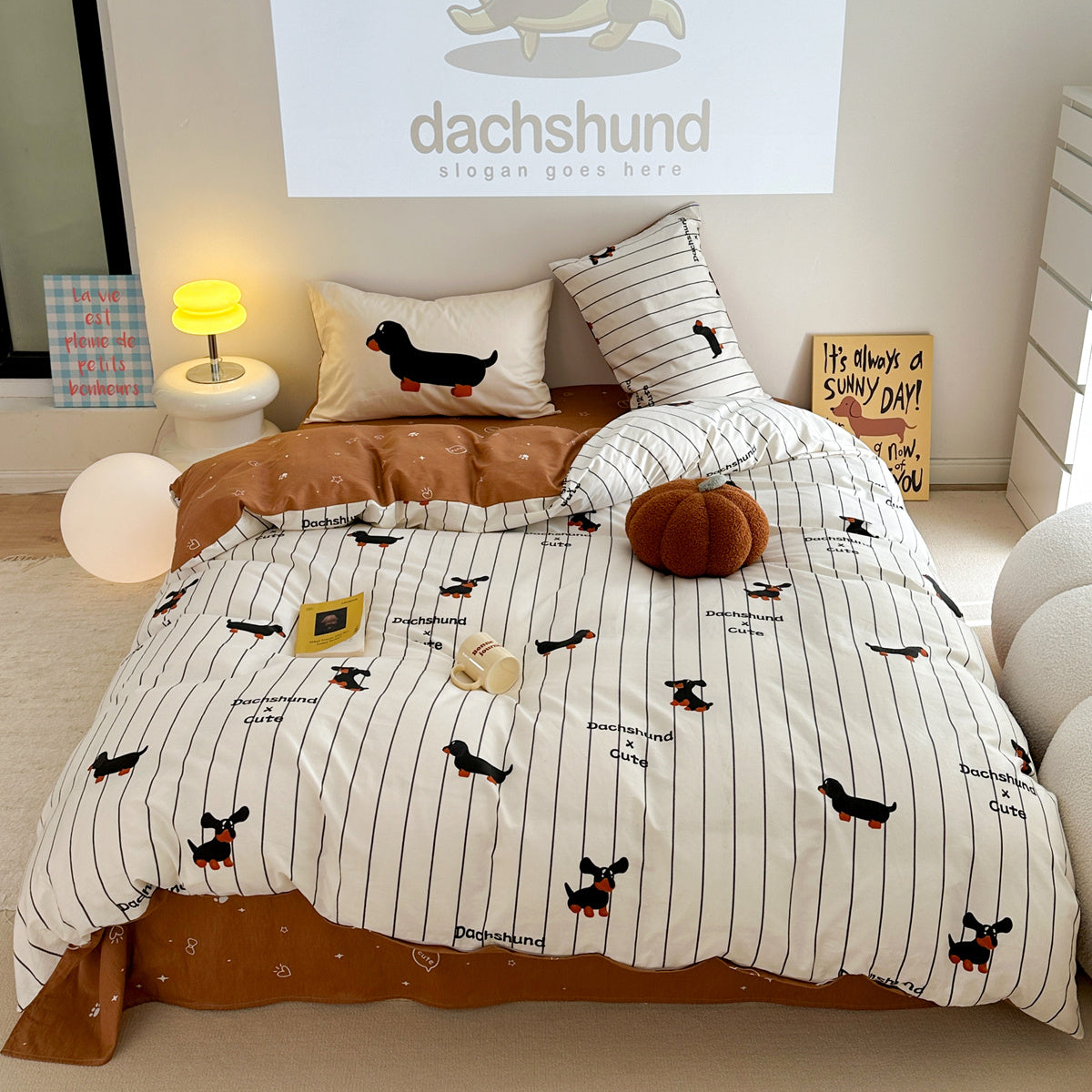 Cartoon Puppy Bedding Set