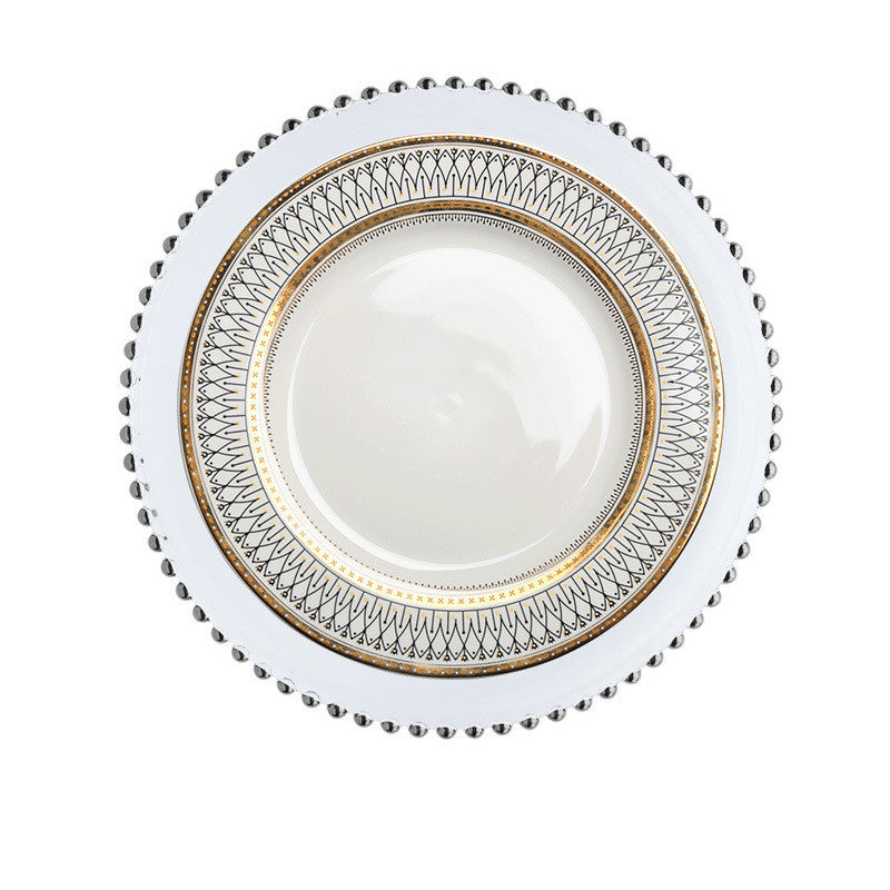 European Gold Plated Ceramic Plate