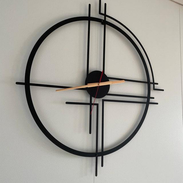 Oversized Geometric Wall Clock