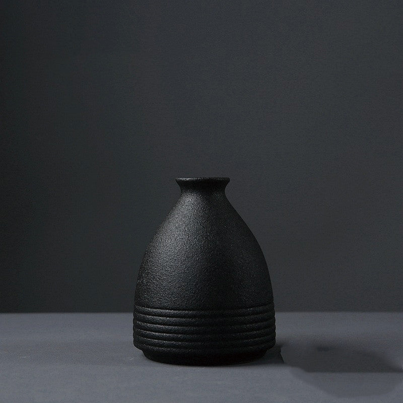 Black Ceramic Vase