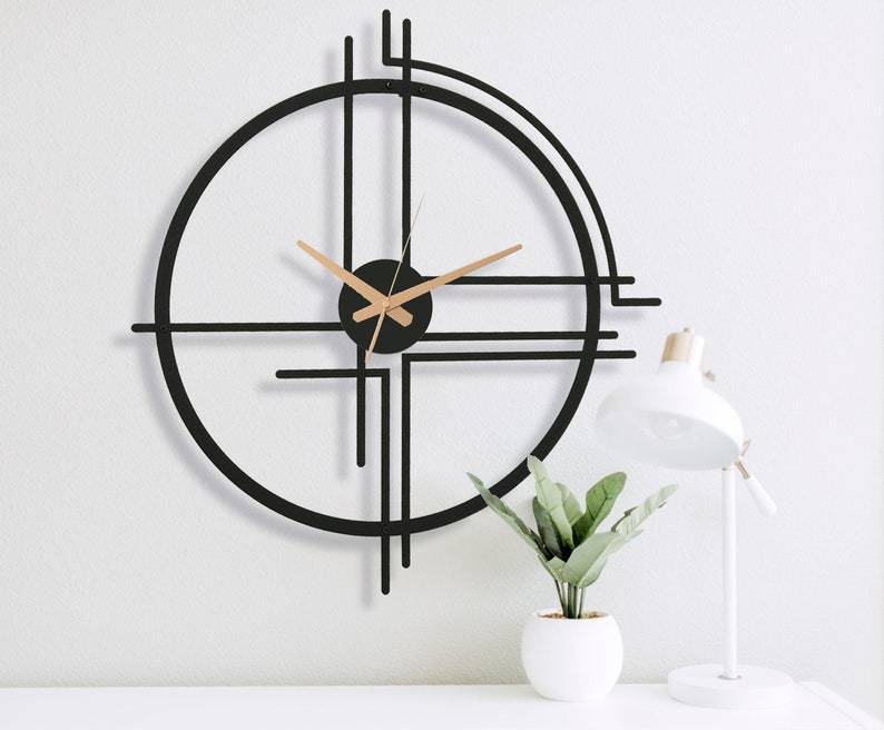 Oversized Geometric Wall Clock