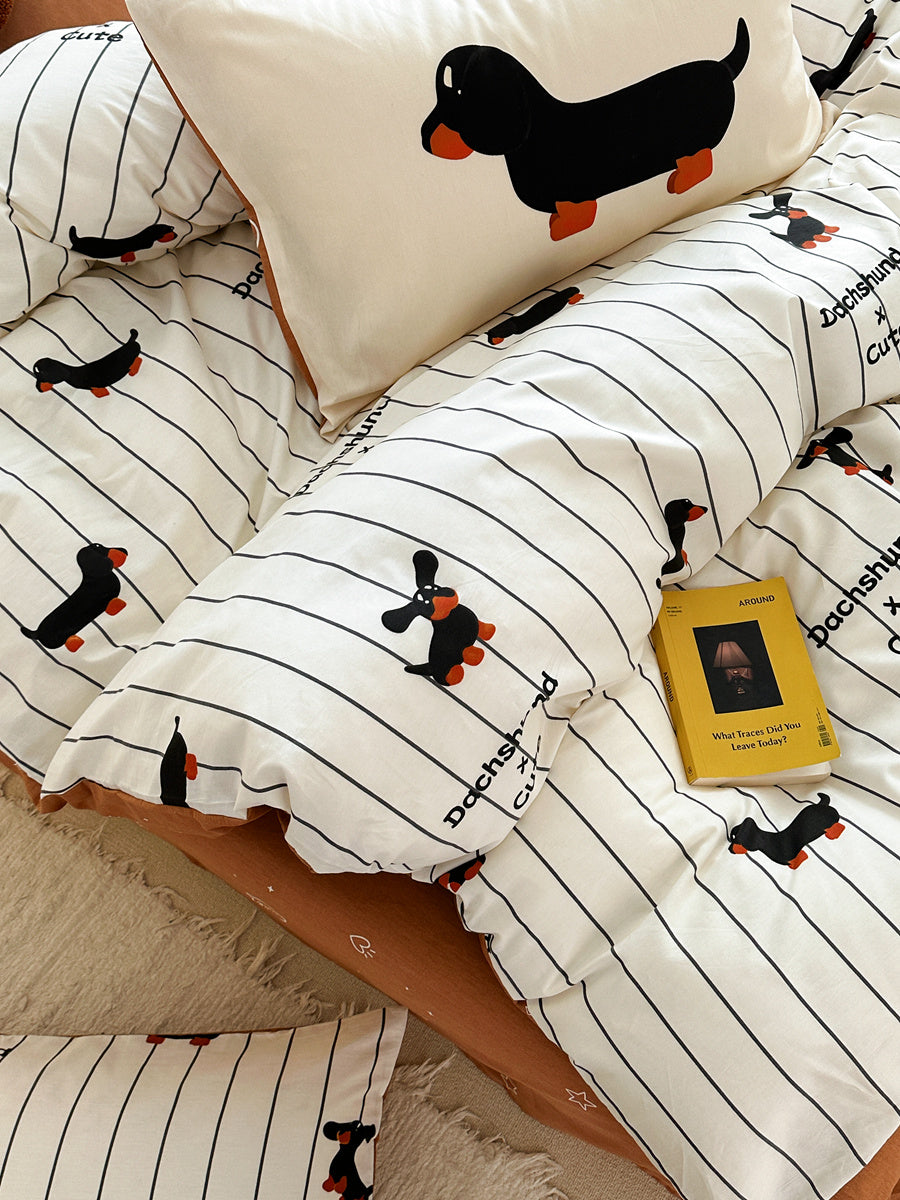 Cartoon Puppy Bedding Set